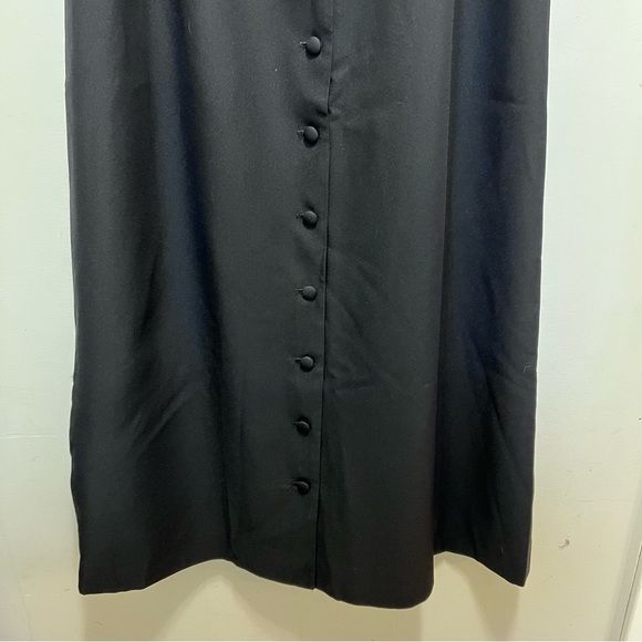 VINTAGE D’allairds Black Button Down Maxi Skirt - Picture 5 of 9